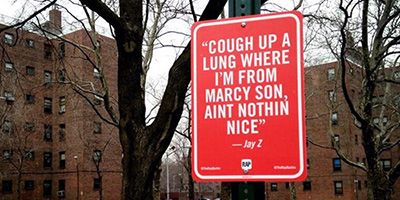 [Art] Des citations de rap dans les rues de New-York